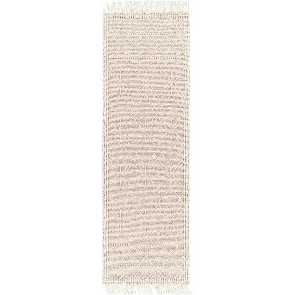 Ramsbury Soft Pink Wool Rug - 2’6’’ x 8’ Runner - Boutique Rugs