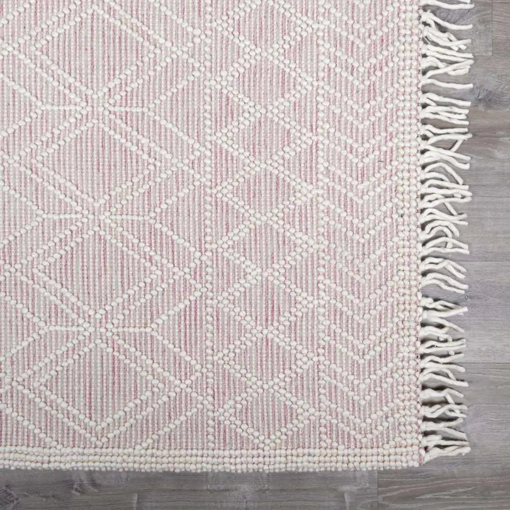 Ramsbury Soft Pink Wool Rug - Boutique Rugs