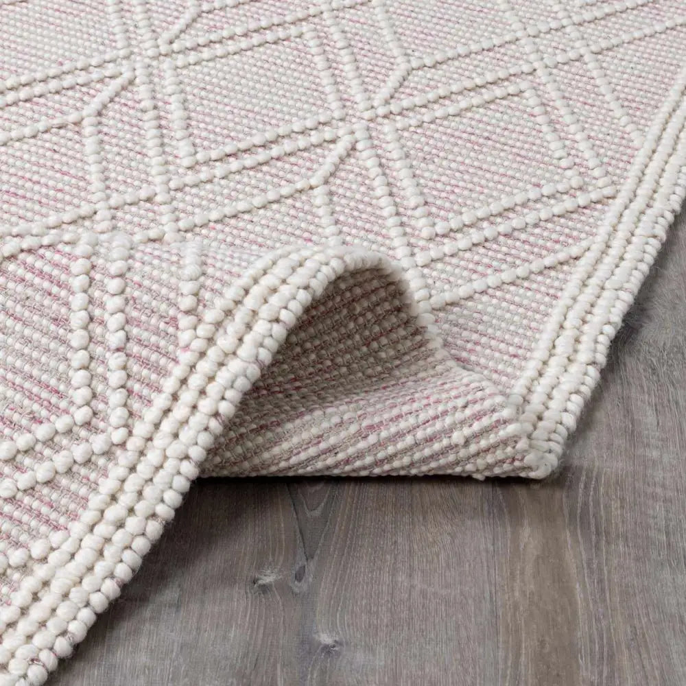 Ramsbury Soft Pink Wool Rug - Boutique Rugs