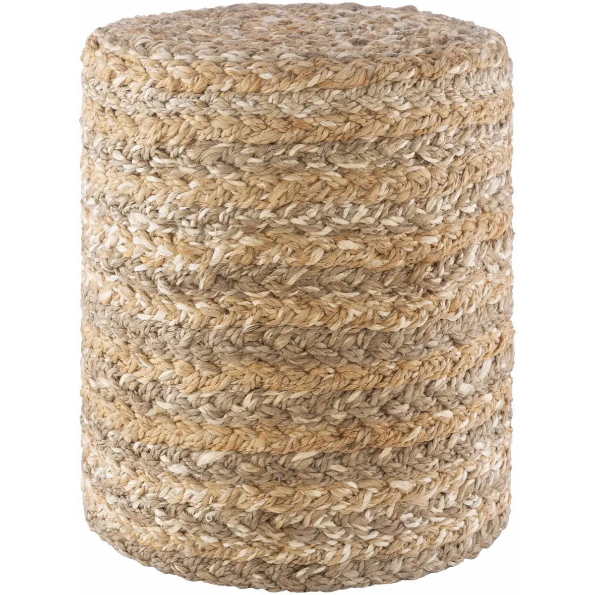 Ranskill Cotton Knitted Pouf - 16’’ x 16’’ x 18’’ Cylinder - Boutique Rugs