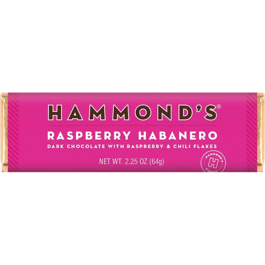 Raspberry Habanero - Dark Chocolate Candy Bar - Hammond’s Candies