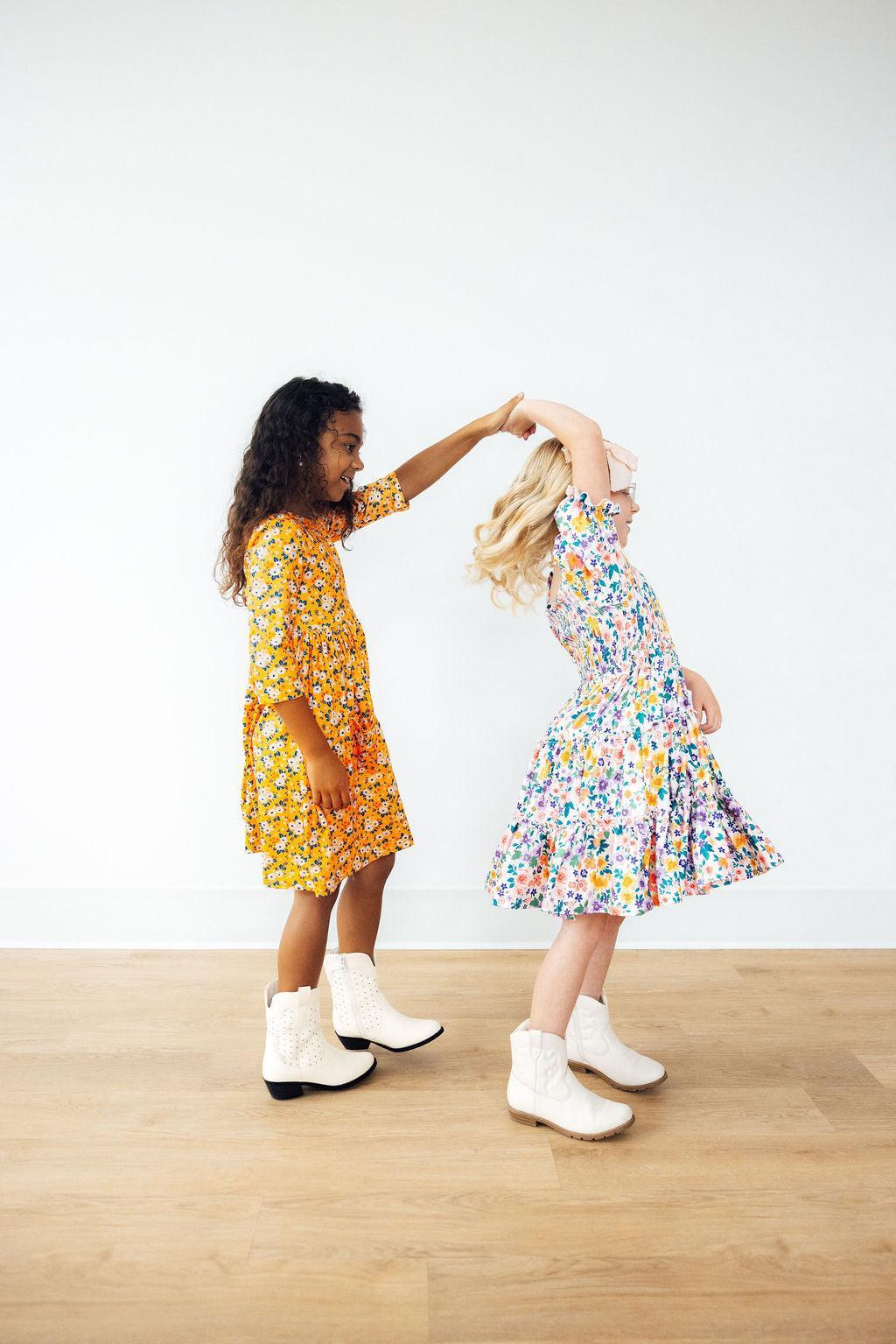 Garden Groove Smocked Ruffle Dress - Mila & Rose ®