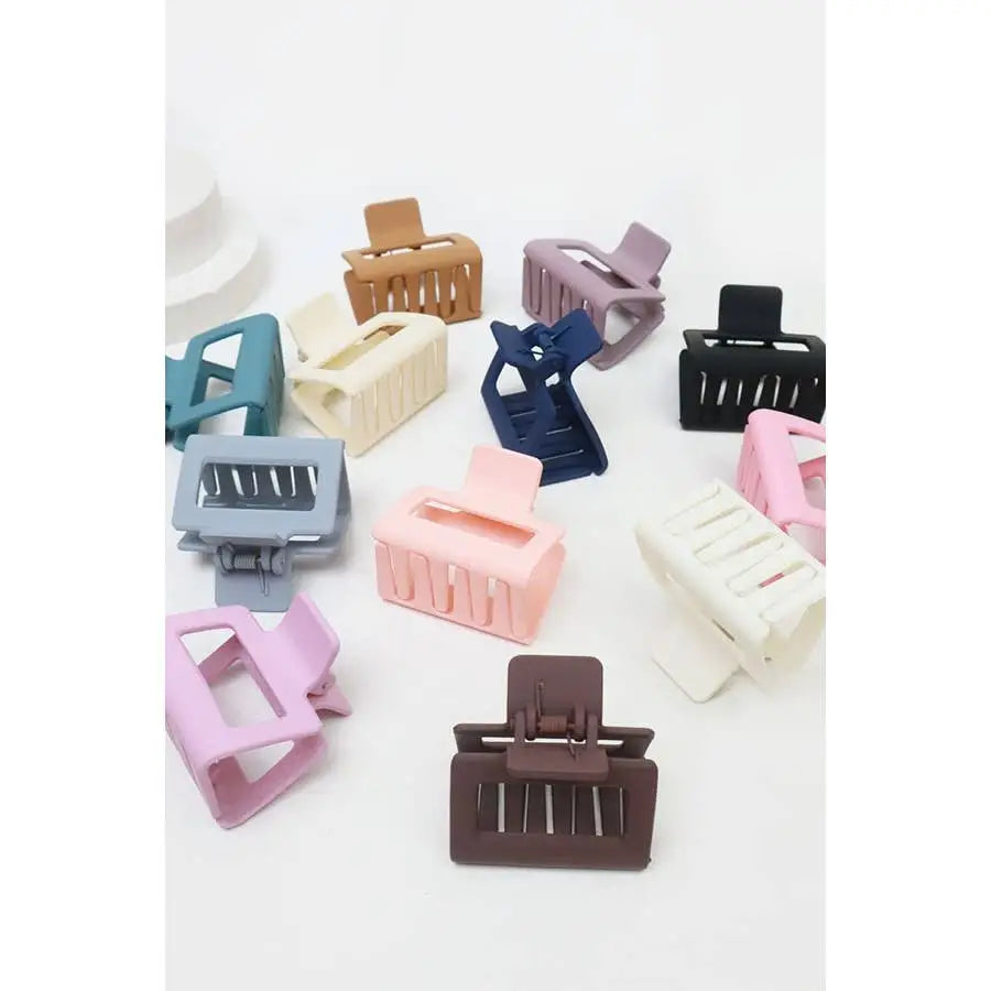 Rectangle Medium Matte Hair Claw Clip - Set of 2 - Love and Repeat