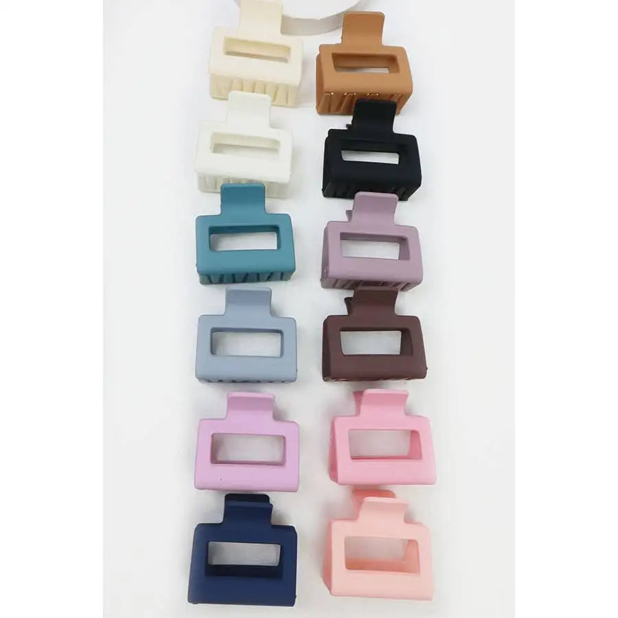 Rectangle Medium Matte Hair Claw Clip - Set of 2 - Love and Repeat