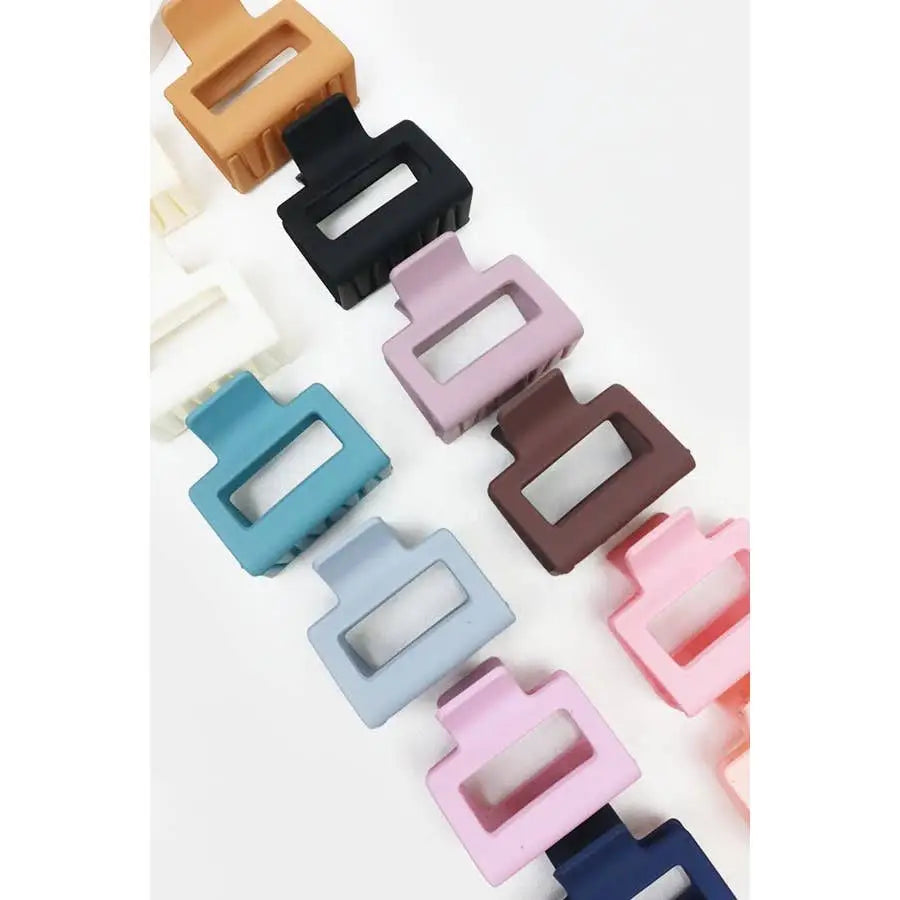 Rectangle Medium Matte Hair Claw Clip - Set of 2 - Love and Repeat