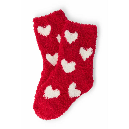 Red/Coconut Heart Cozy Socks - Mila & Rose ®