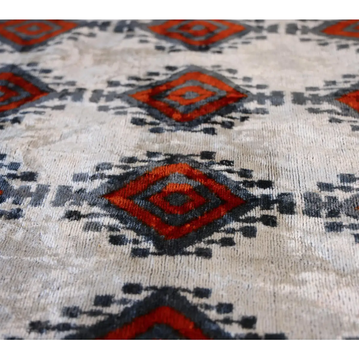Red Diamond Silk Velvet Pillow 20x20 Handmade Luxury Cushion - Canvello