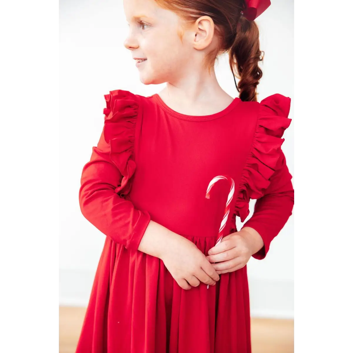 Ruffle Twirl Dress - Red - Mila & Rose ®