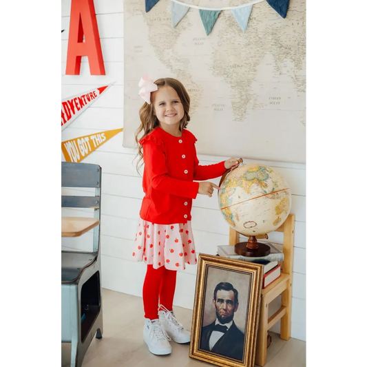 Red Ruffle Cardigan - Mila & Rose ®