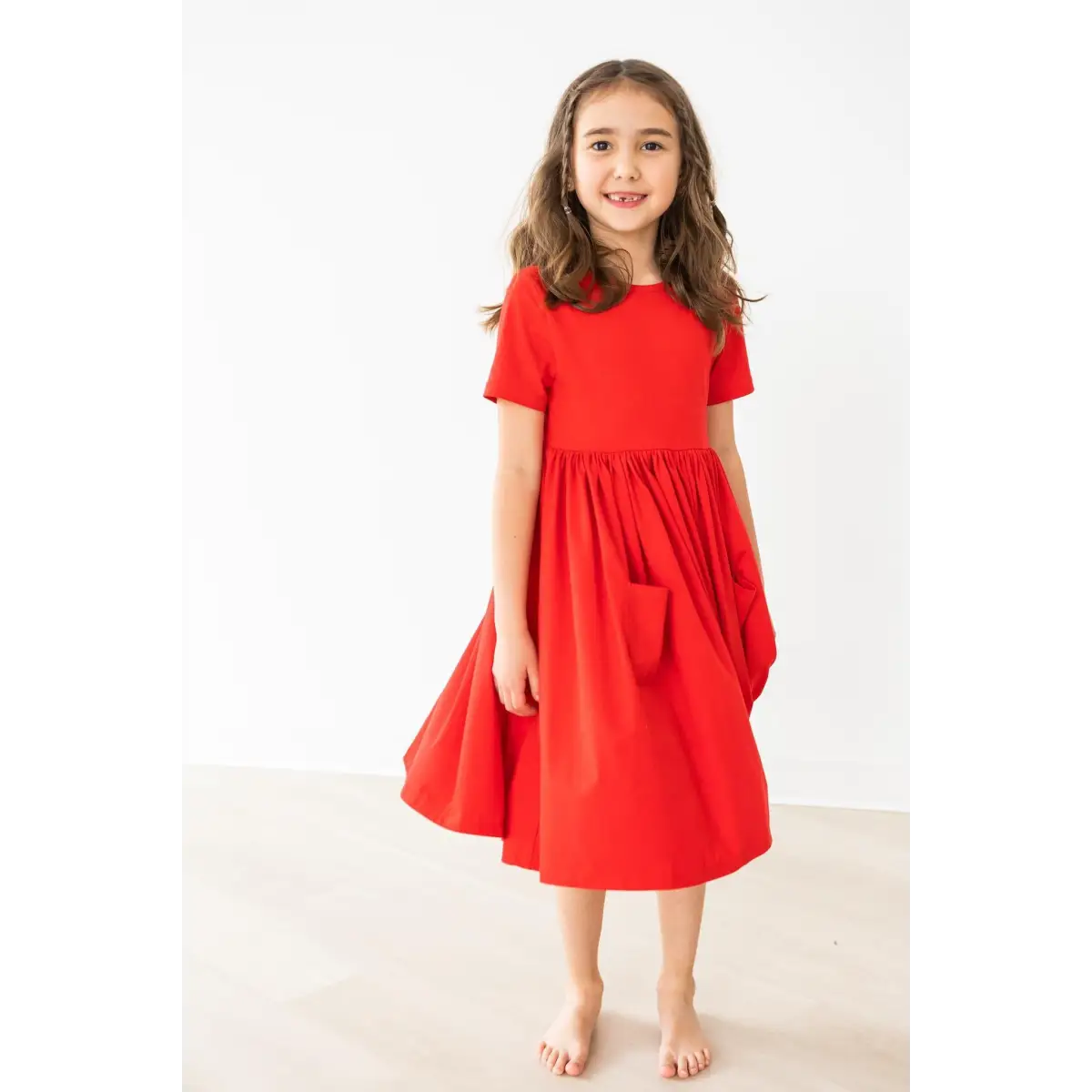 Pocket Twirl Dress - Red - Mila & Rose ®