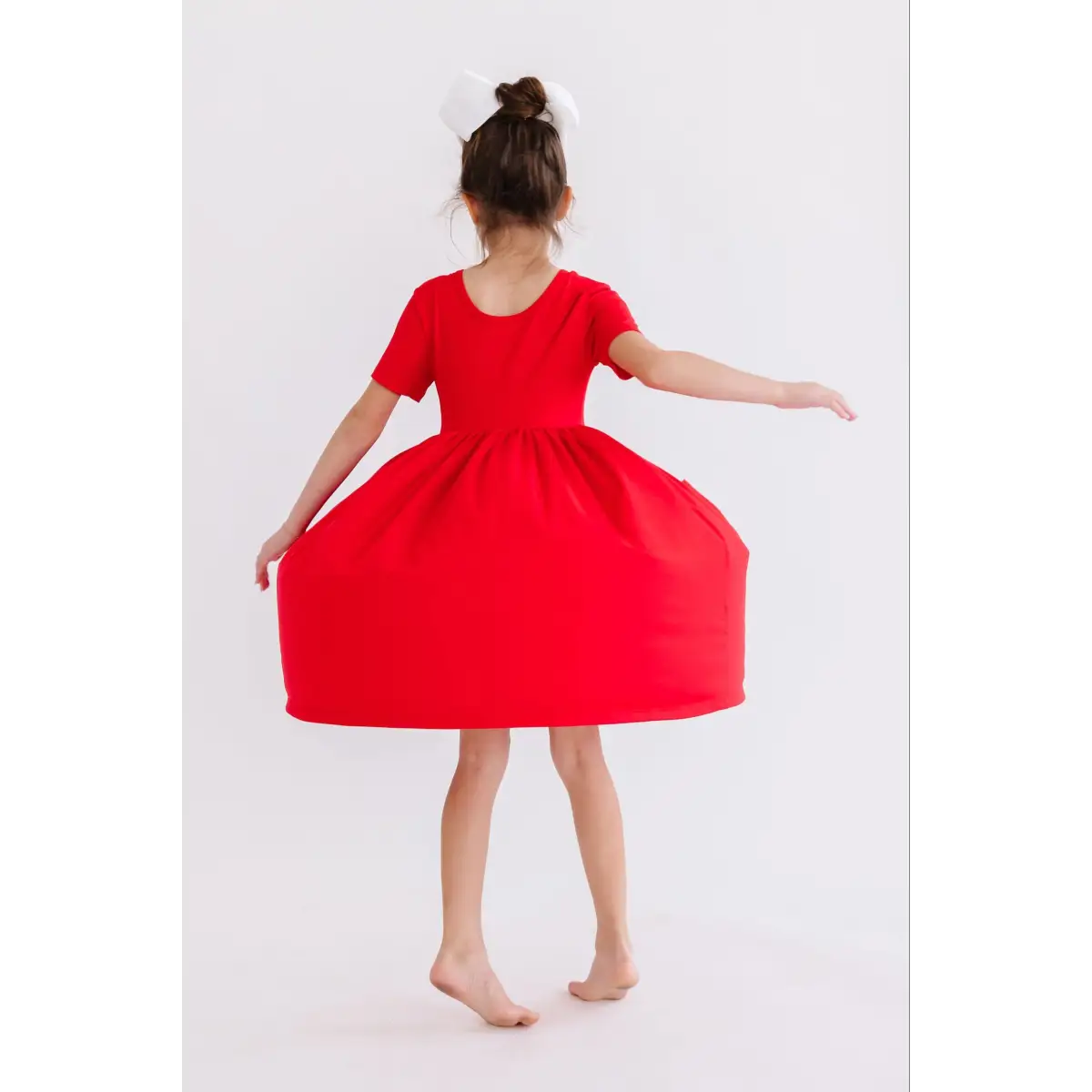 Pocket Twirl Dress - Red - Mila & Rose ®
