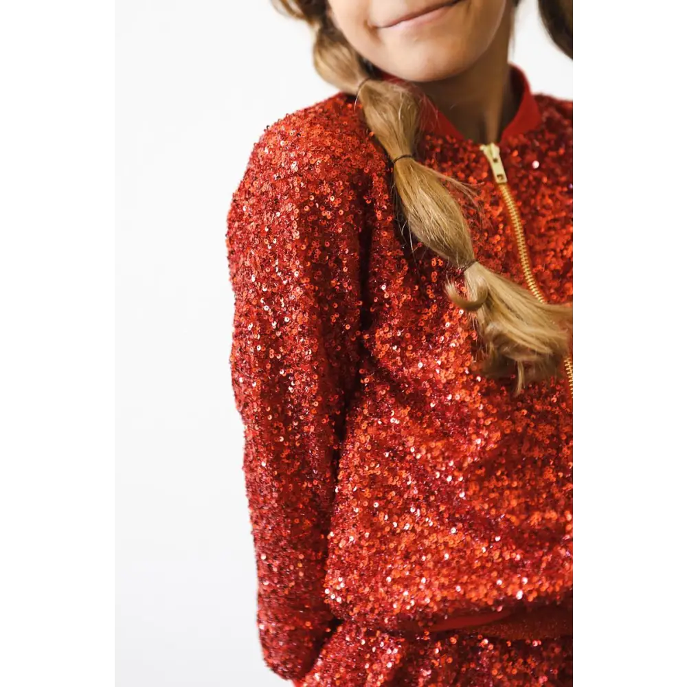 Red Sequin Jacket - Mila & Rose ®