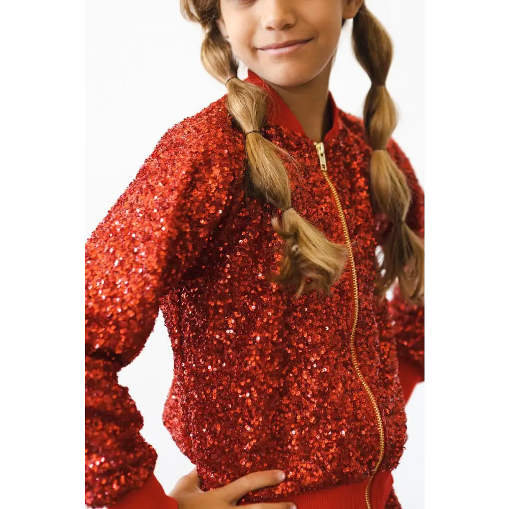 Red Sequin Jacket - Mila & Rose ®
