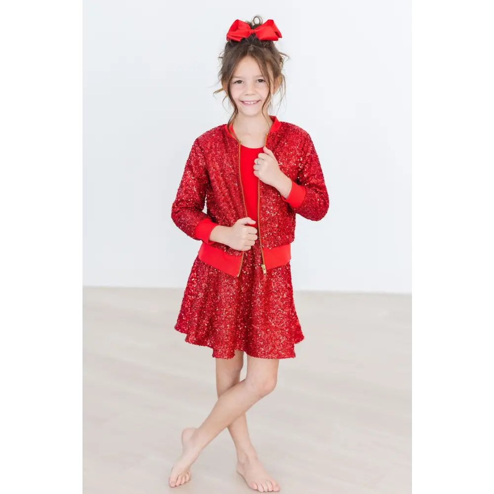Red Sequin Jacket - Mila & Rose ®