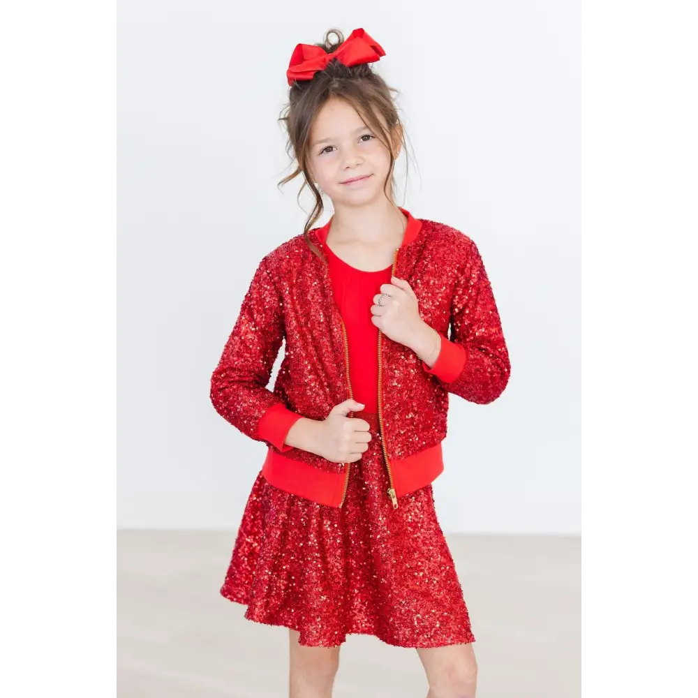 Red Sequin Jacket - Mila & Rose ®