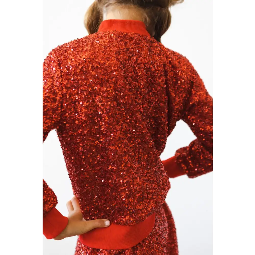 Red Sequin Jacket - Mila & Rose ®