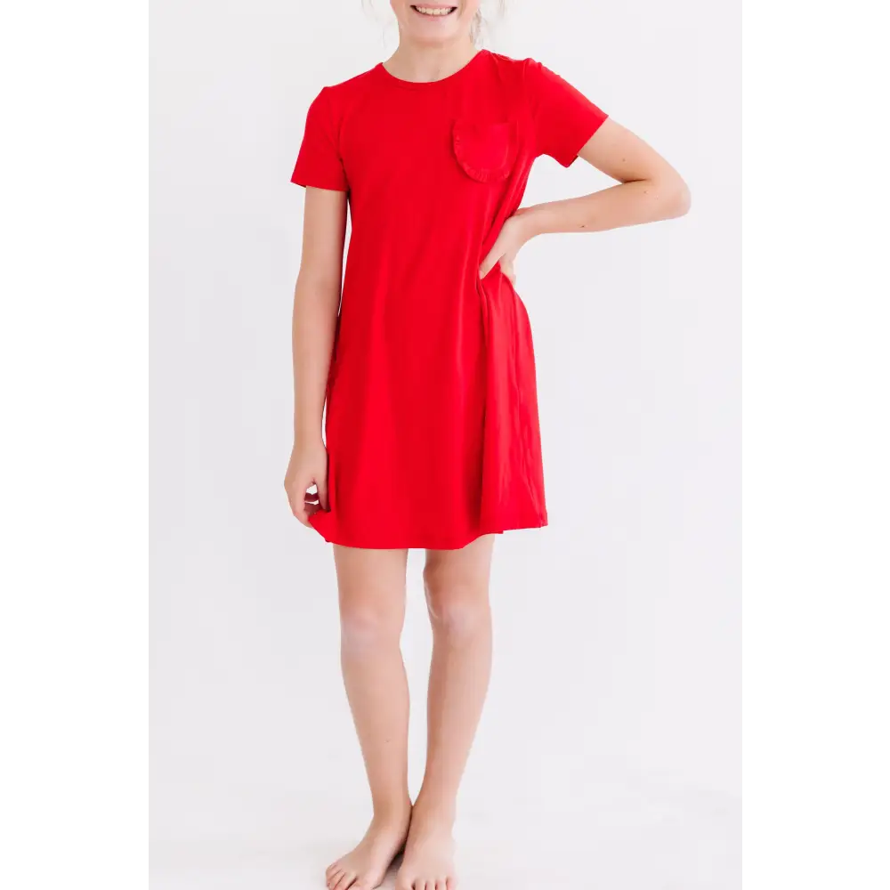 Red T-Shirt Dress - Mila & Rose ®