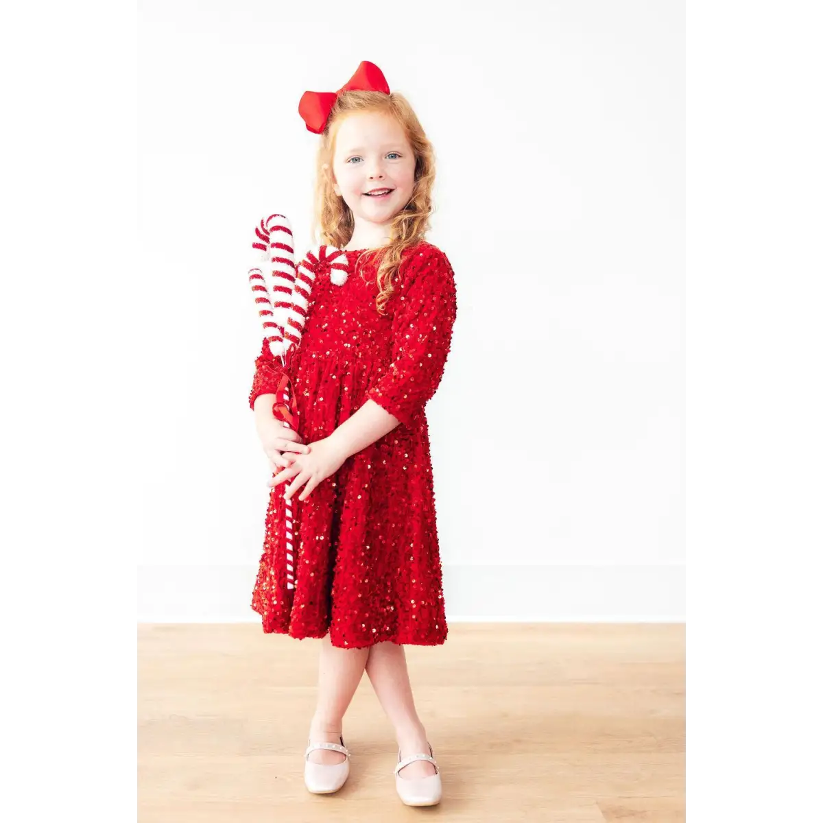 Red Velvet Sequin Dress - Mila & Rose ®
