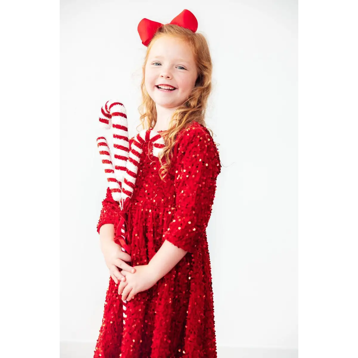 Red Velvet Sequin Dress - Mila & Rose ®