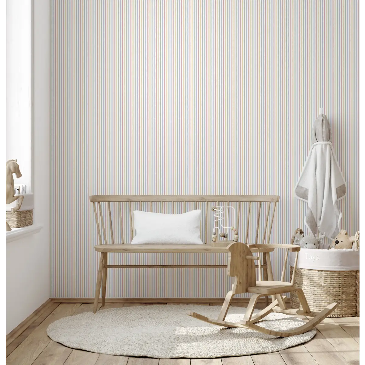 Reeve Wallpaper - Ticking Stripe - by Studio Stephie - Loomwell Home Goods