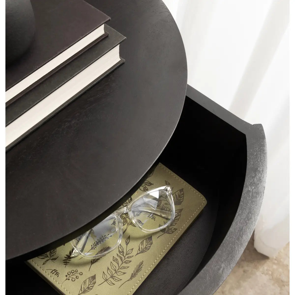 Reid Floating Wood Side Table with Drawer - kateandlaurel