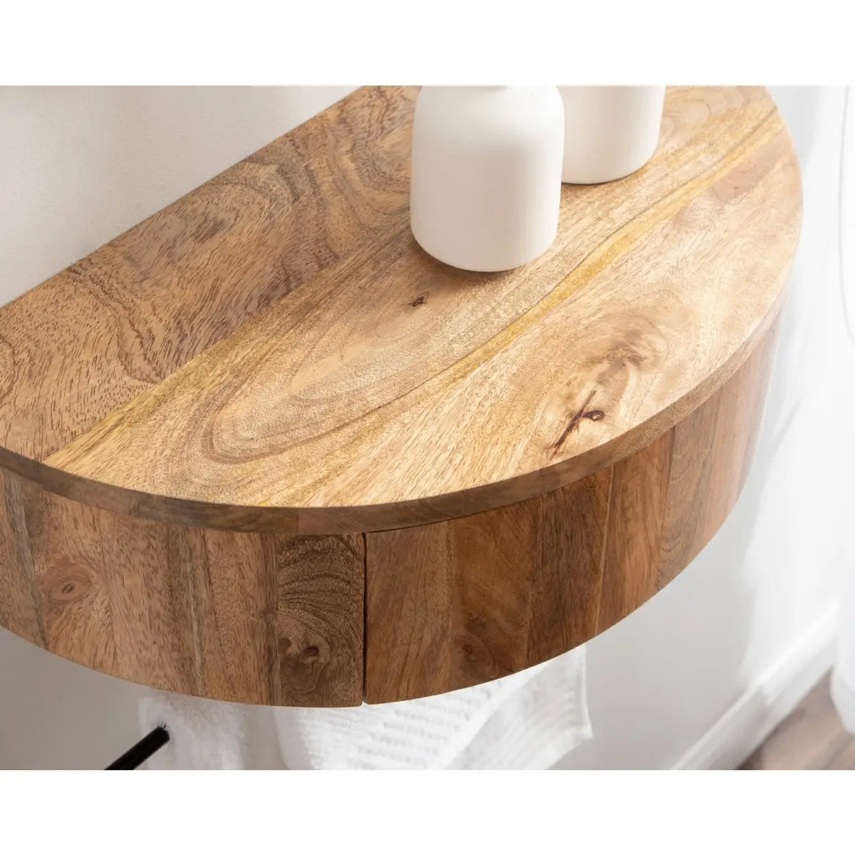 Reid Floating Wood Side Table with Drawer - kateandlaurel