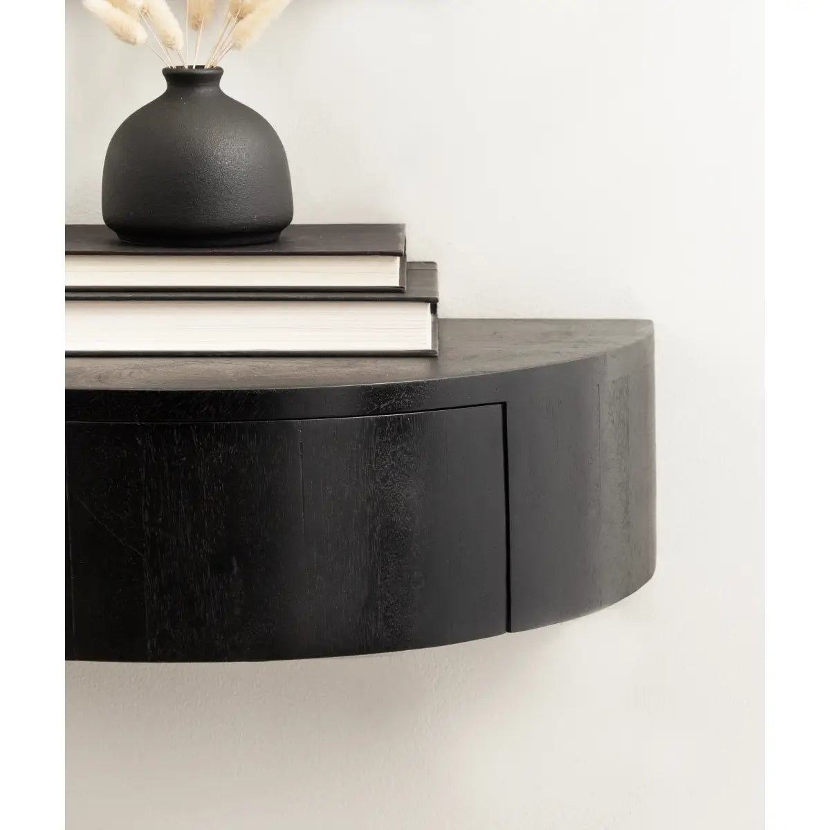 Reid Floating Wood Side Table with Drawer - kateandlaurel