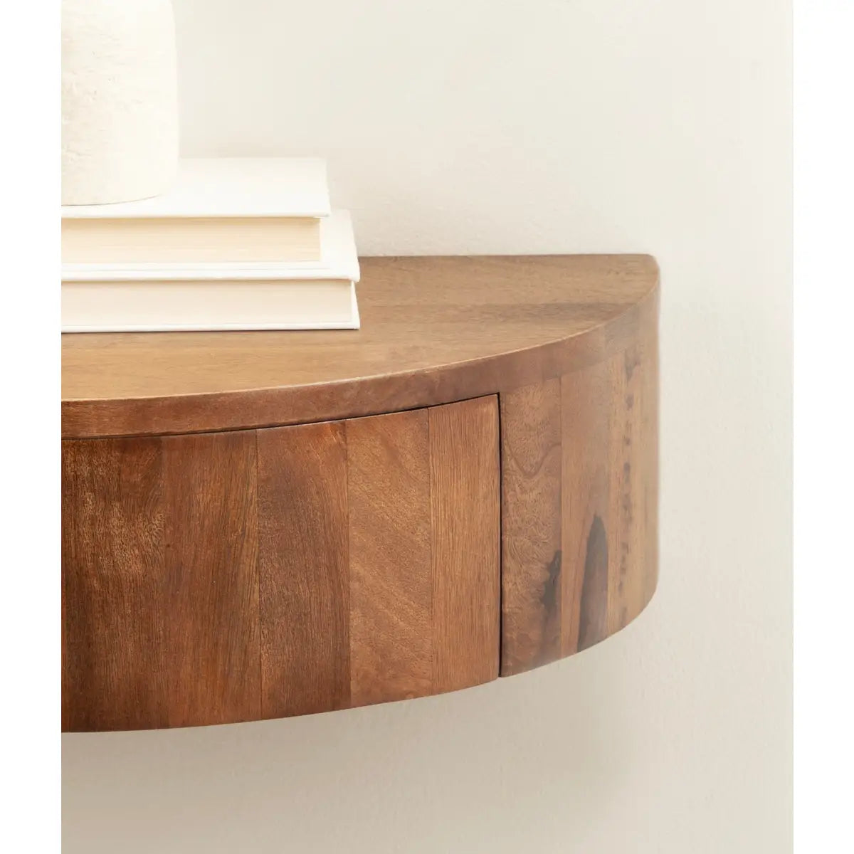 Reid Floating Wood Side Table with Drawer - kateandlaurel