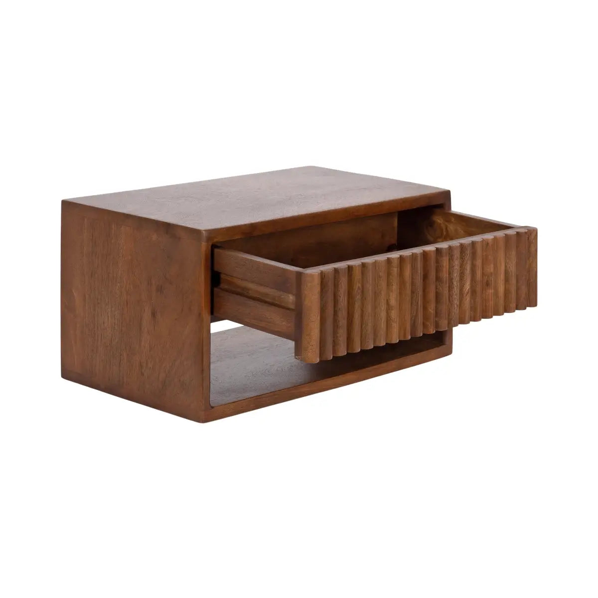 Reid Floating Wood Side Table with Drawer - Wall Mount - kateandlaurel
