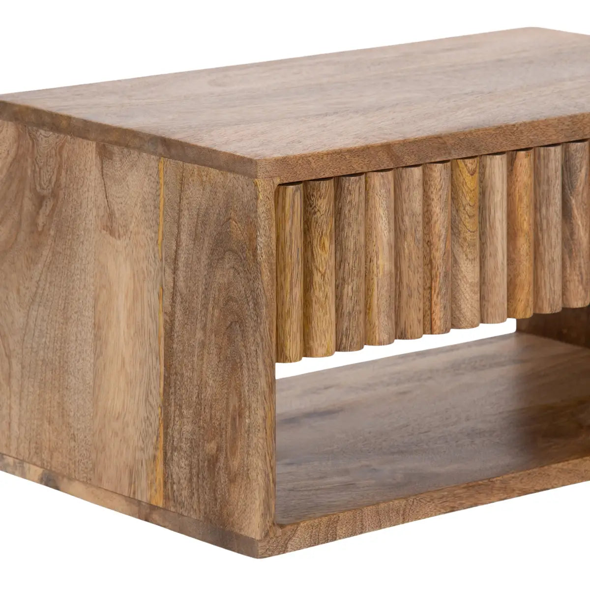 Reid Floating Wood Side Table with Drawer - Wall Mount - kateandlaurel
