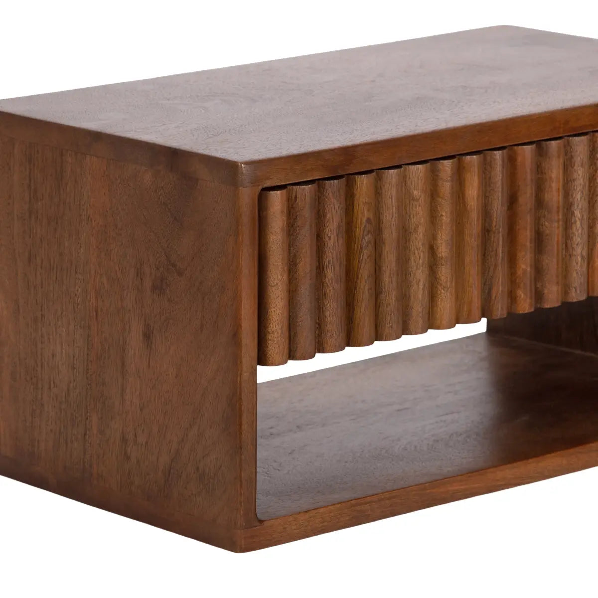Reid Floating Wood Side Table with Drawer - Wall Mount - kateandlaurel