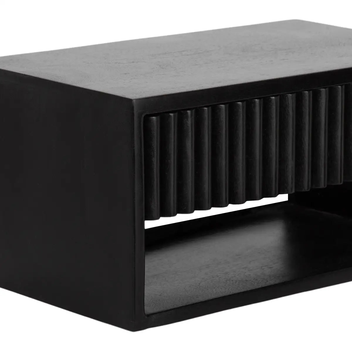 Reid Floating Wood Side Table with Drawer - Wall Mount - kateandlaurel