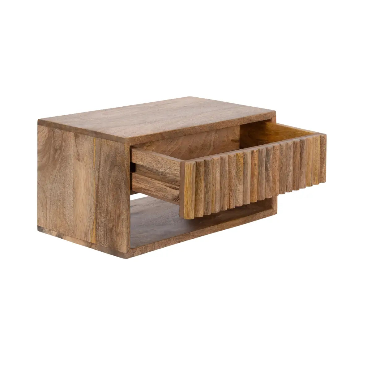 Reid Floating Wood Side Table with Drawer - Wall Mount - kateandlaurel