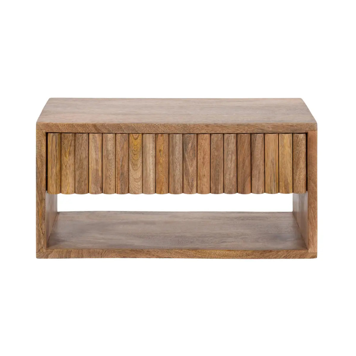 Reid Floating Wood Side Table with Drawer - Wall Mount - kateandlaurel