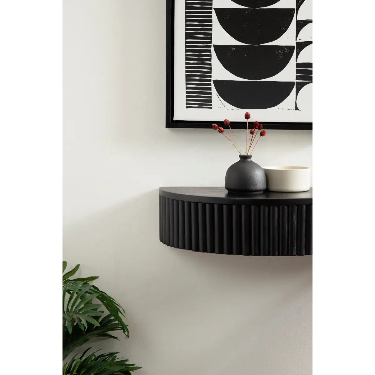 Reid Ribbed Floating Side Table - kateandlaurel