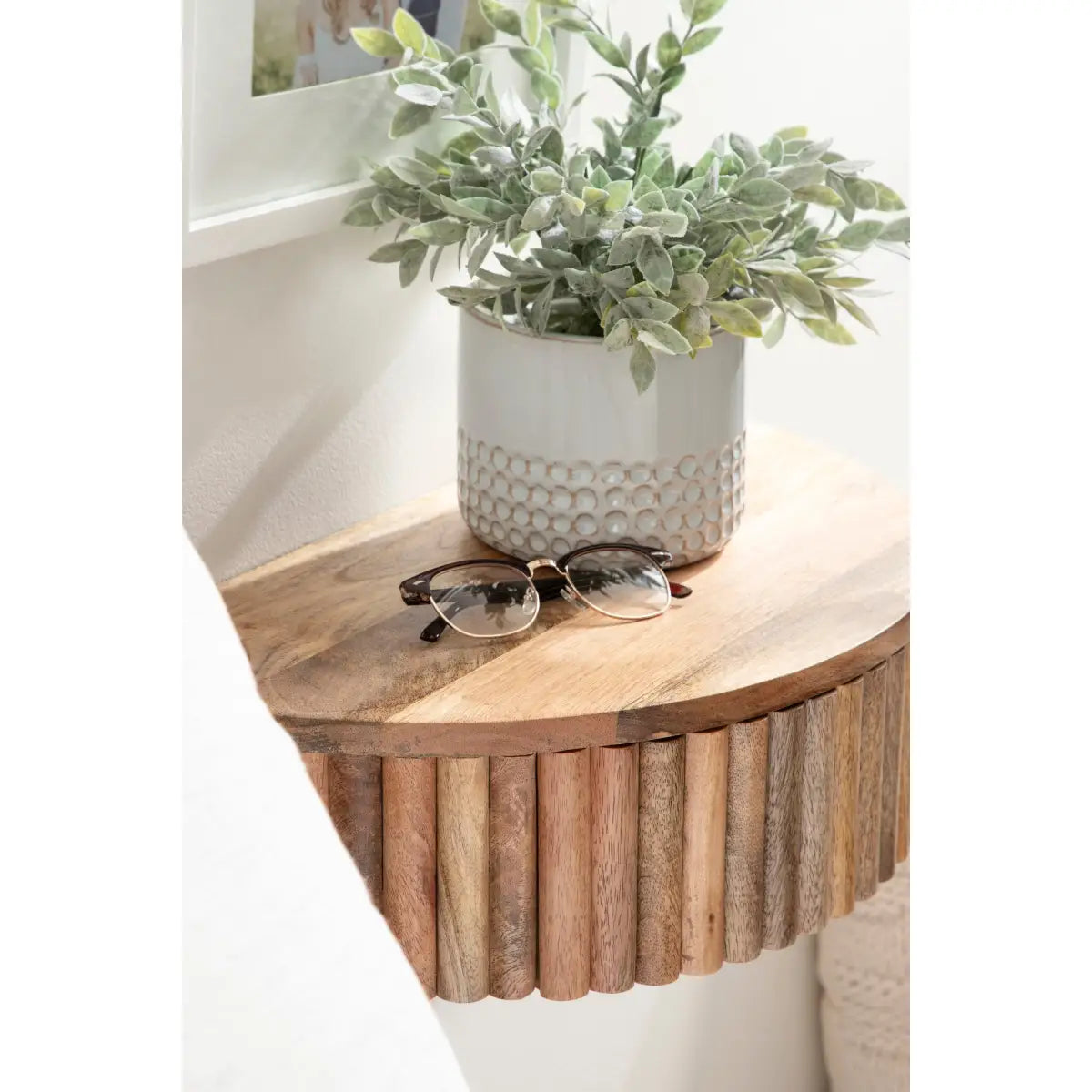 Reid Ribbed Floating Side Table - kateandlaurel