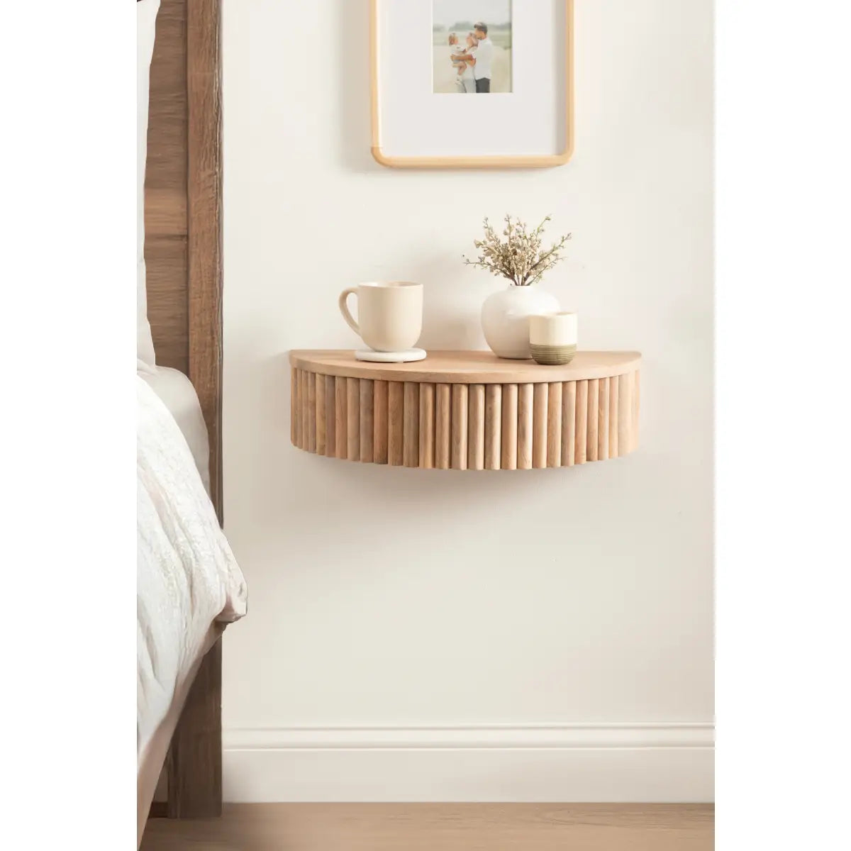 Reid Ribbed Floating Side Table - kateandlaurel