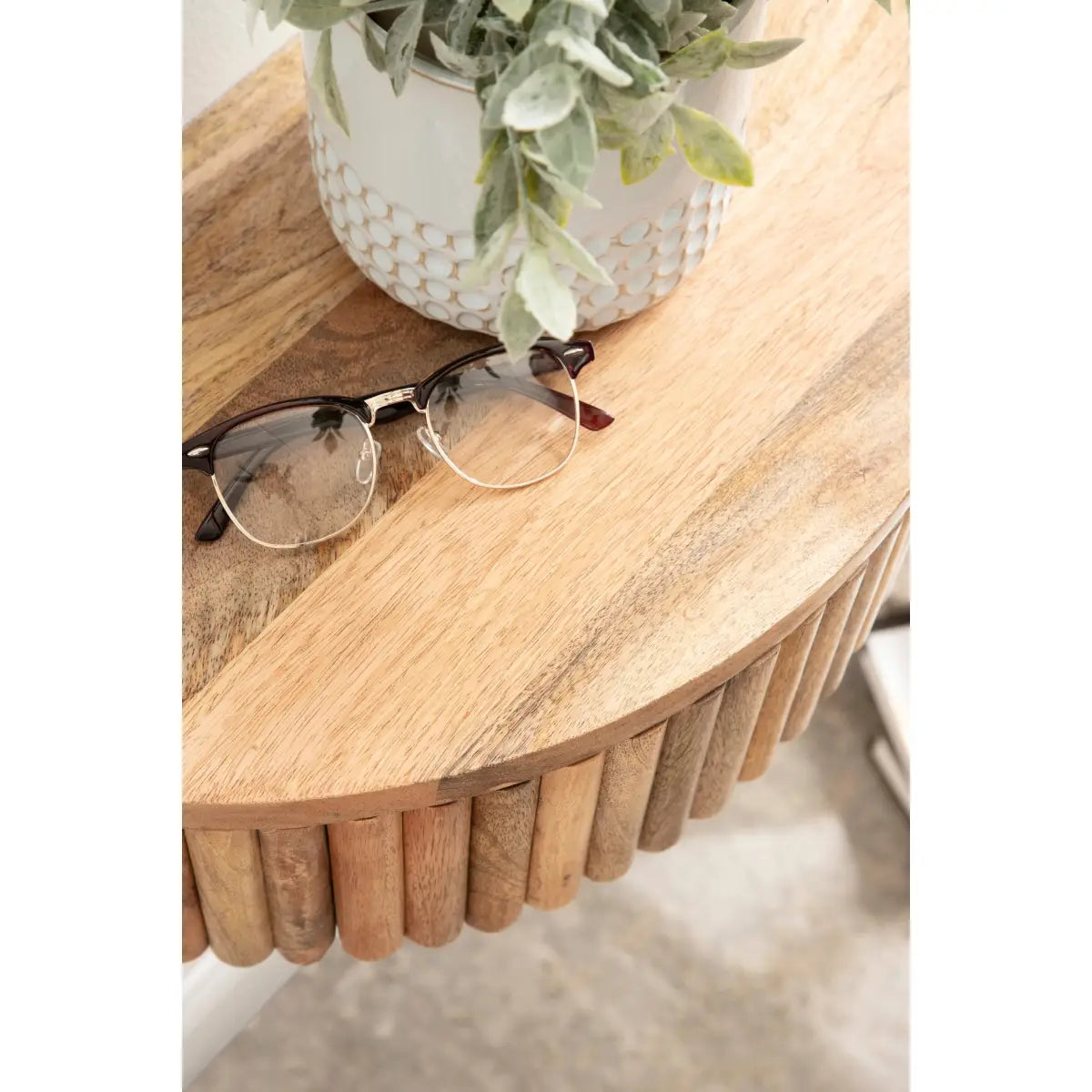 Reid Ribbed Floating Side Table - kateandlaurel