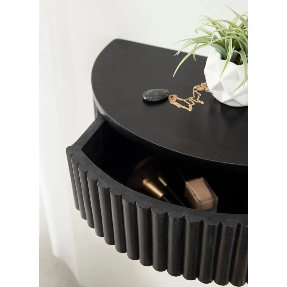 Reid Ribbed Floating Side Table - kateandlaurel