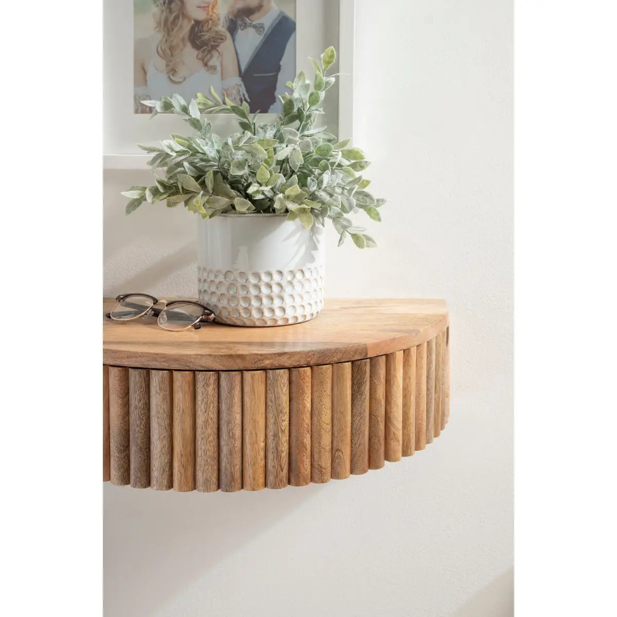 Reid Ribbed Floating Side Table - kateandlaurel