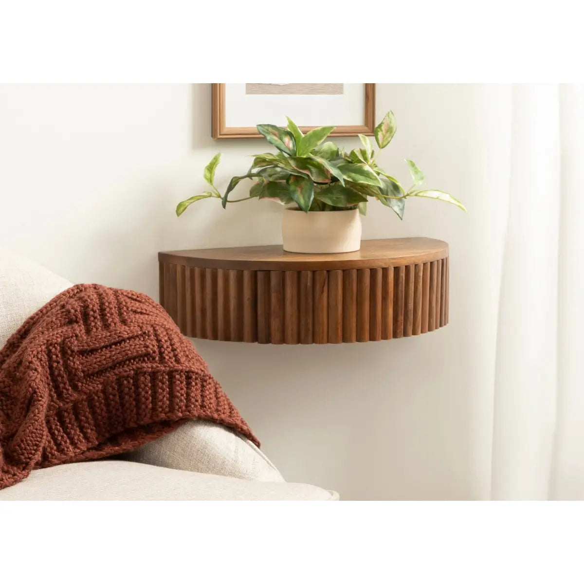 Reid Ribbed Floating Side Table - kateandlaurel