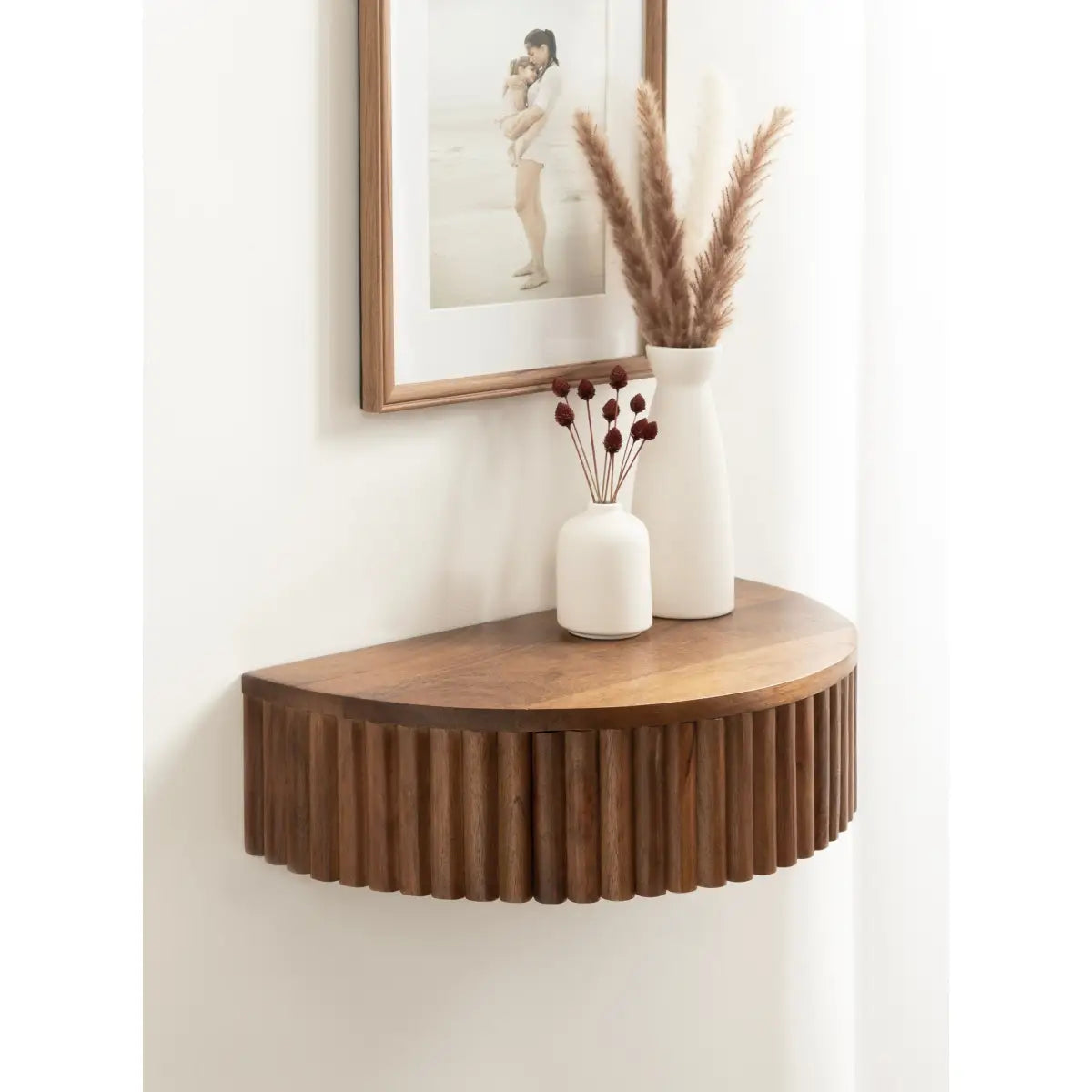 Reid Ribbed Floating Side Table - kateandlaurel