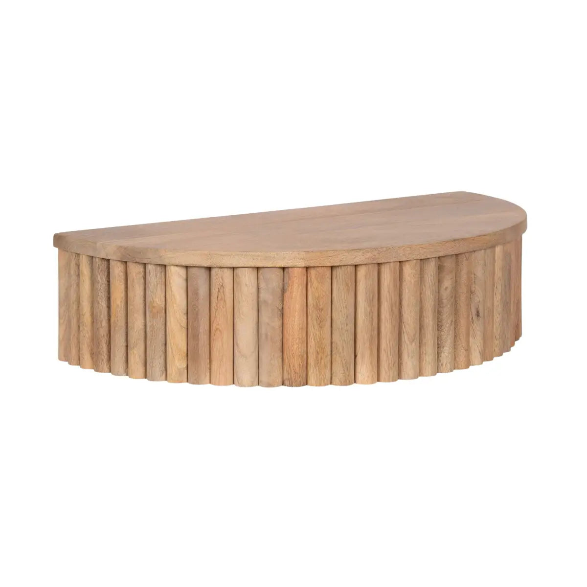 Reid Ribbed Floating Side Table - Light Natural - kateandlaurel