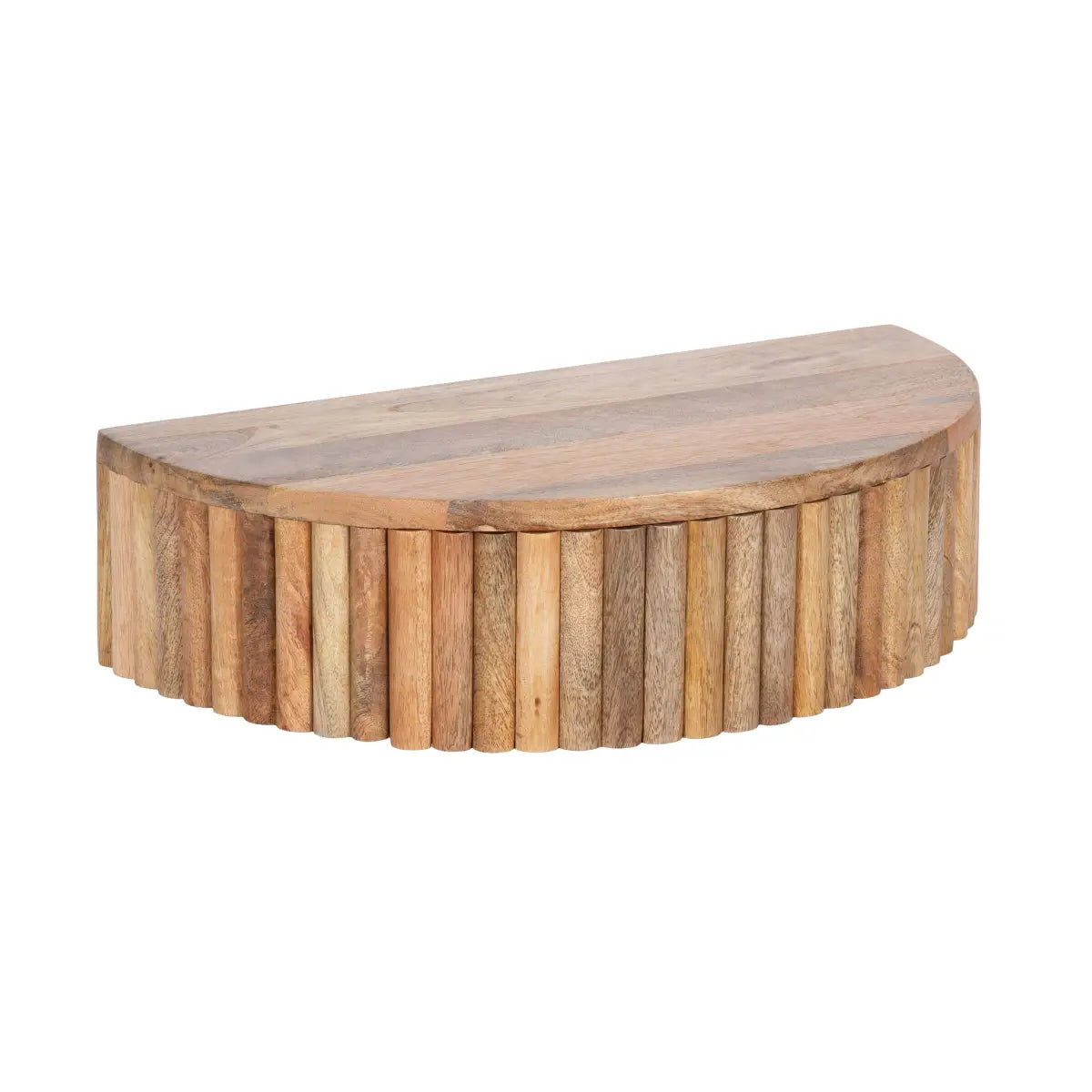 Reid Ribbed Floating Side Table - Natural - kateandlaurel
