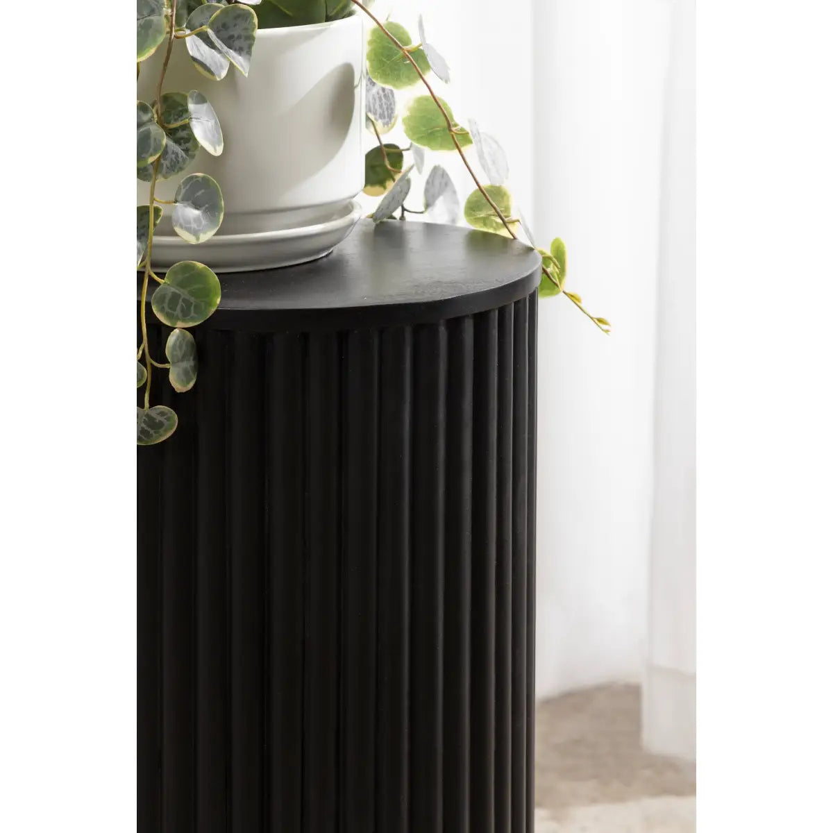 Reid Wood Pillar Side Table - kateandlaurel