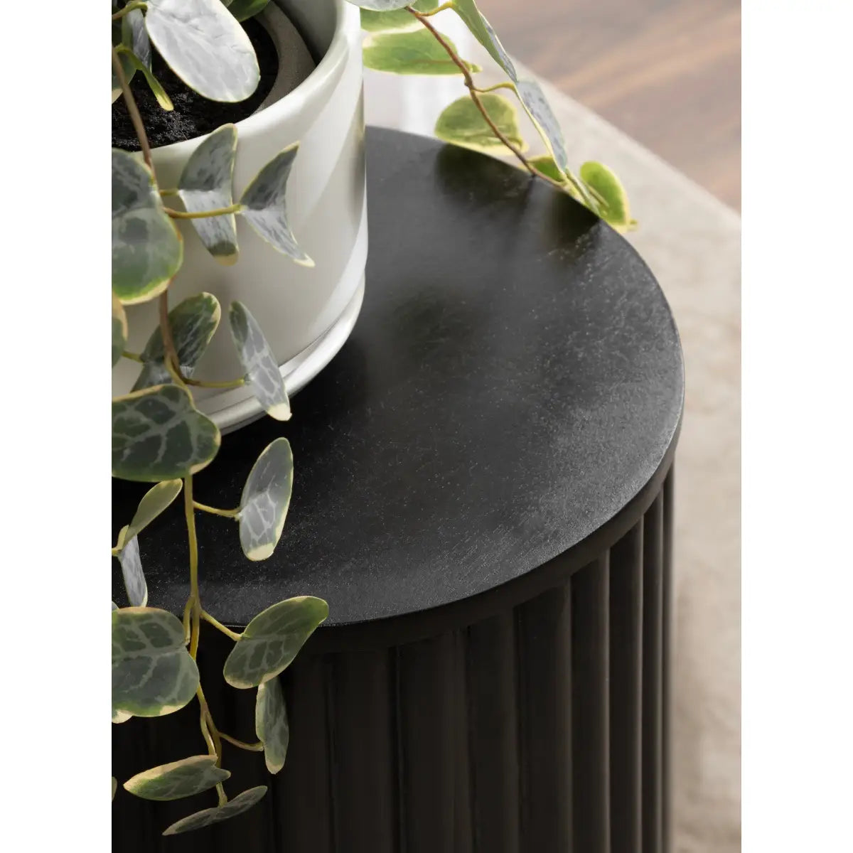 Reid Wood Pillar Side Table - kateandlaurel
