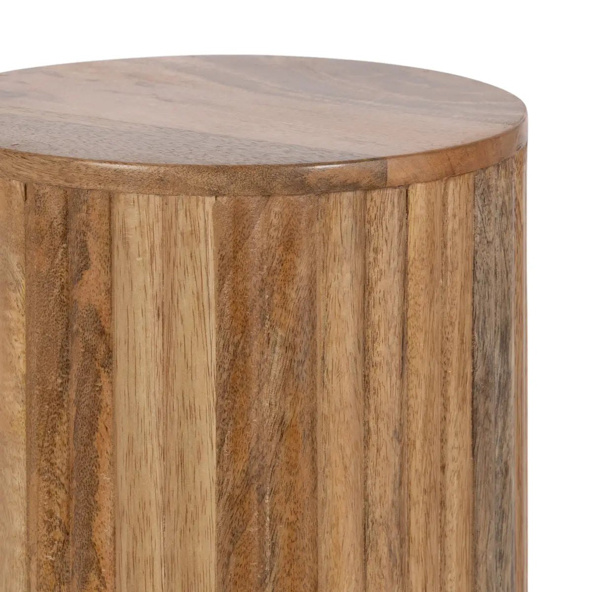 Reid Wood Pillar Side Table - kateandlaurel
