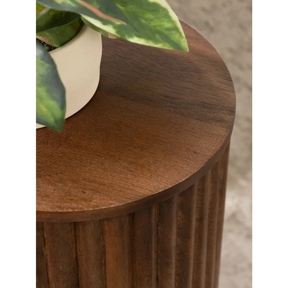 Reid Wood Pillar Side Table - kateandlaurel
