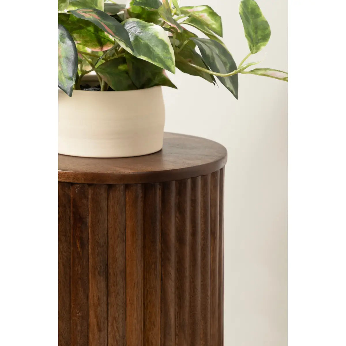 Reid Wood Pillar Side Table - kateandlaurel
