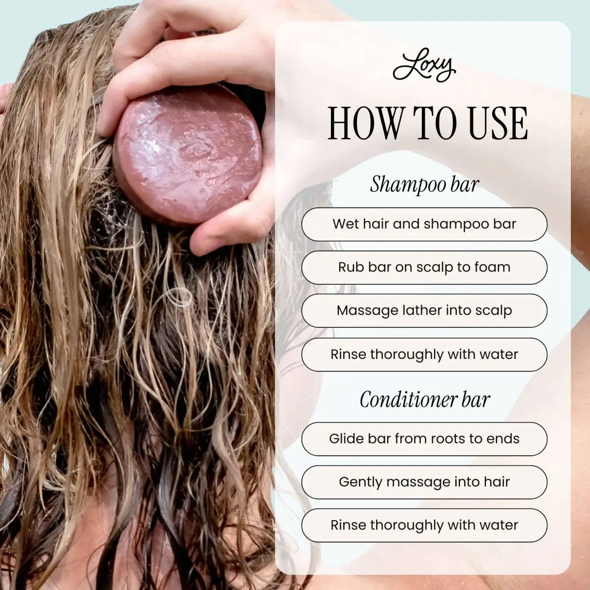 Conditioner Bar - RELAX for Dry or Curly Hair with Argan Oil - Loxy